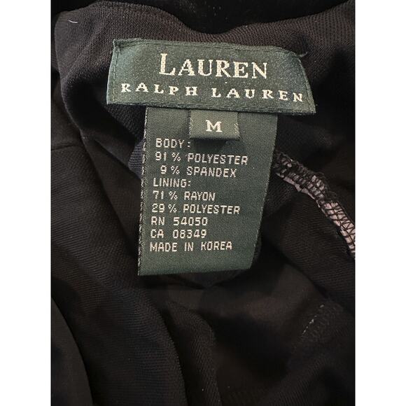 Vtg Lauren Ralph Lauren Velvet Black Maxi Dress Drape Back Evening Gown Medium - Picture 14 of 15